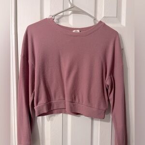 Baby pink cropped long sleeve